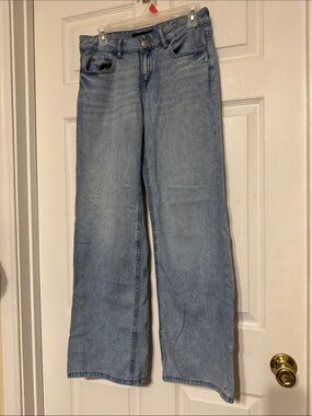 Classic Light Blue Wide Leg Jeans - Women's Flare & Wide Leg